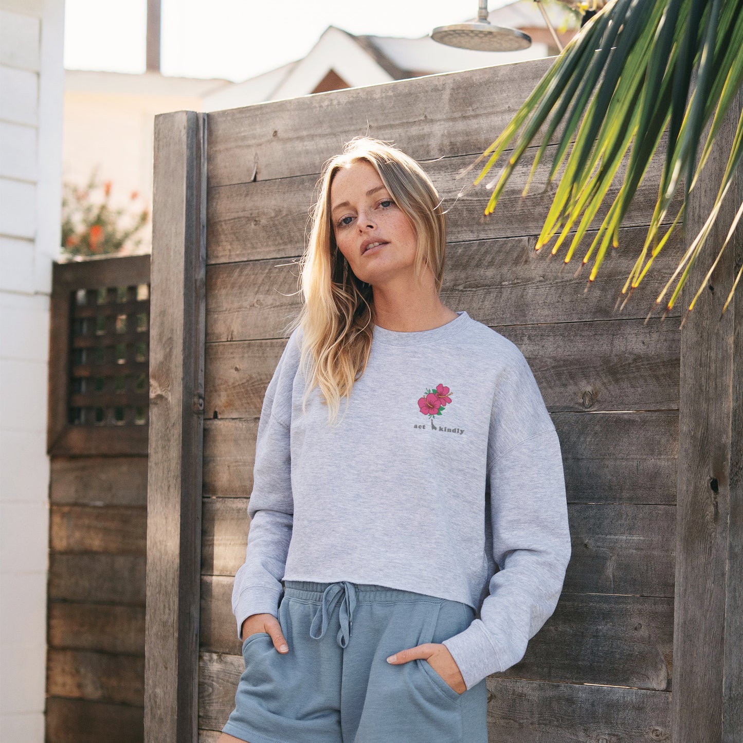 Cali Lightweight Cropped Crew - Act Kindly