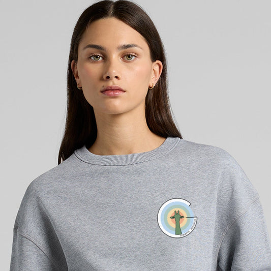 Casual Crop Crewneck - Target print