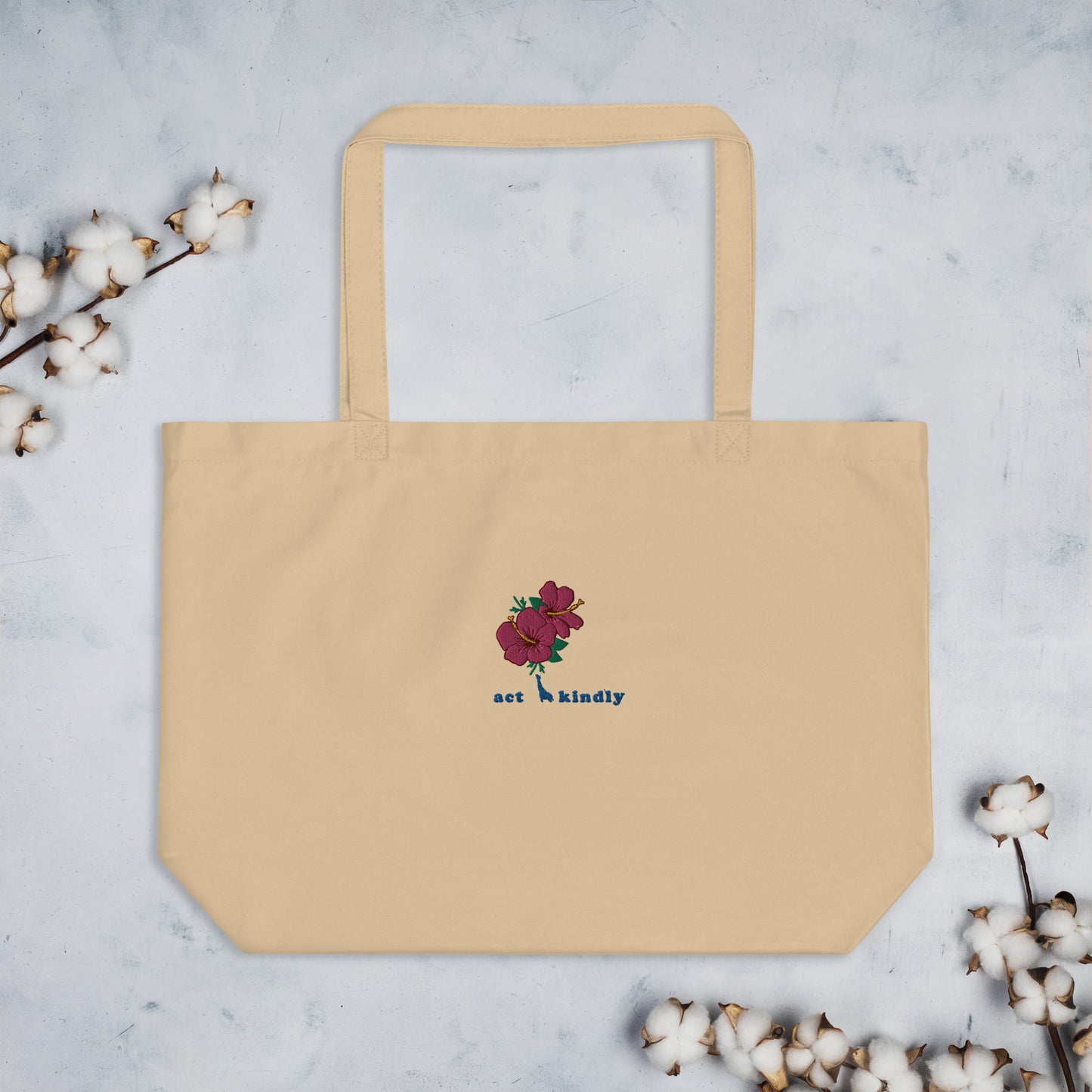 Large organic tote bag