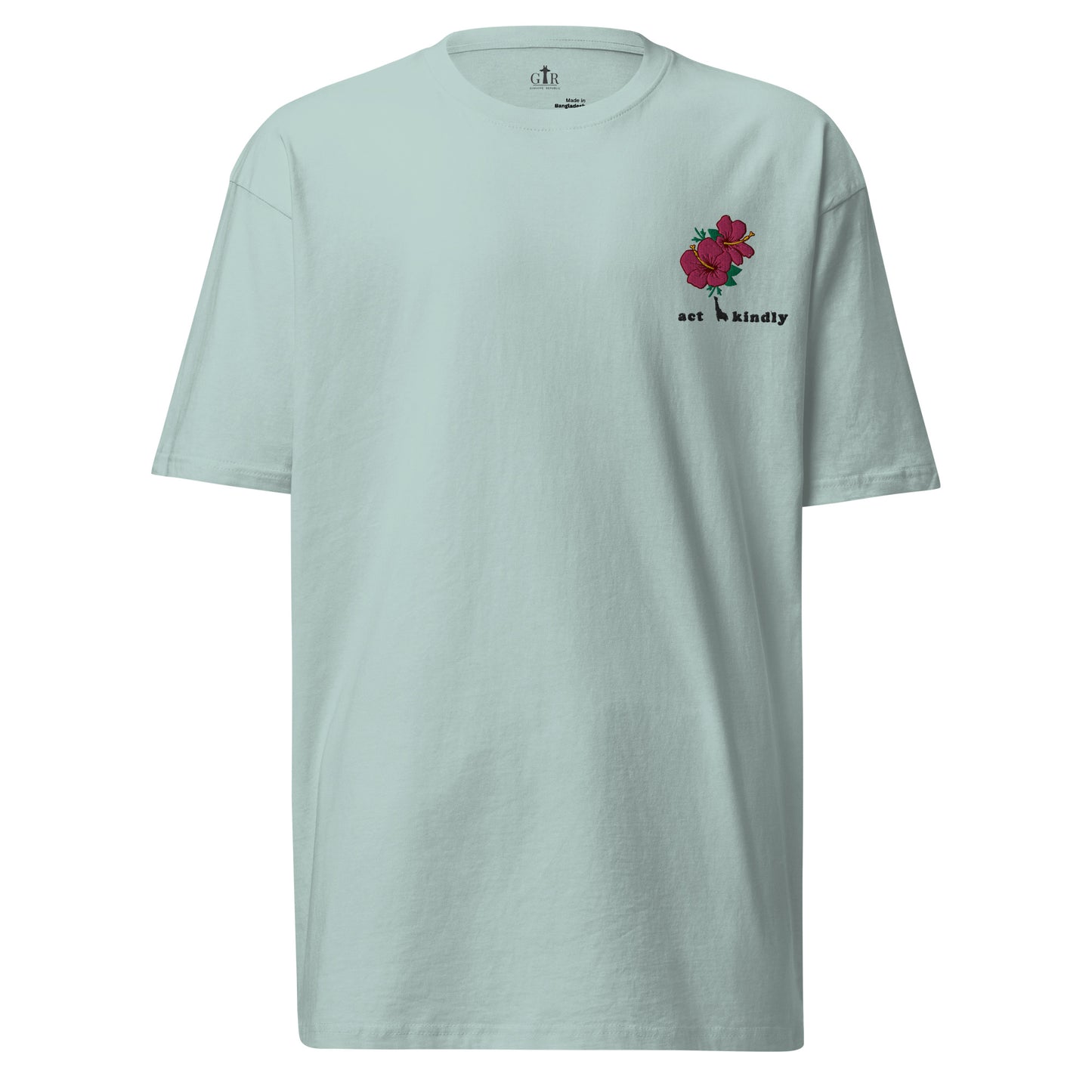 Men’s premium heavyweight tee - Act Kindly embroidery