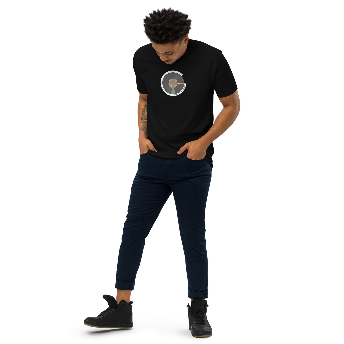 Men’s Premium Heavyweight Tee - LP Record print