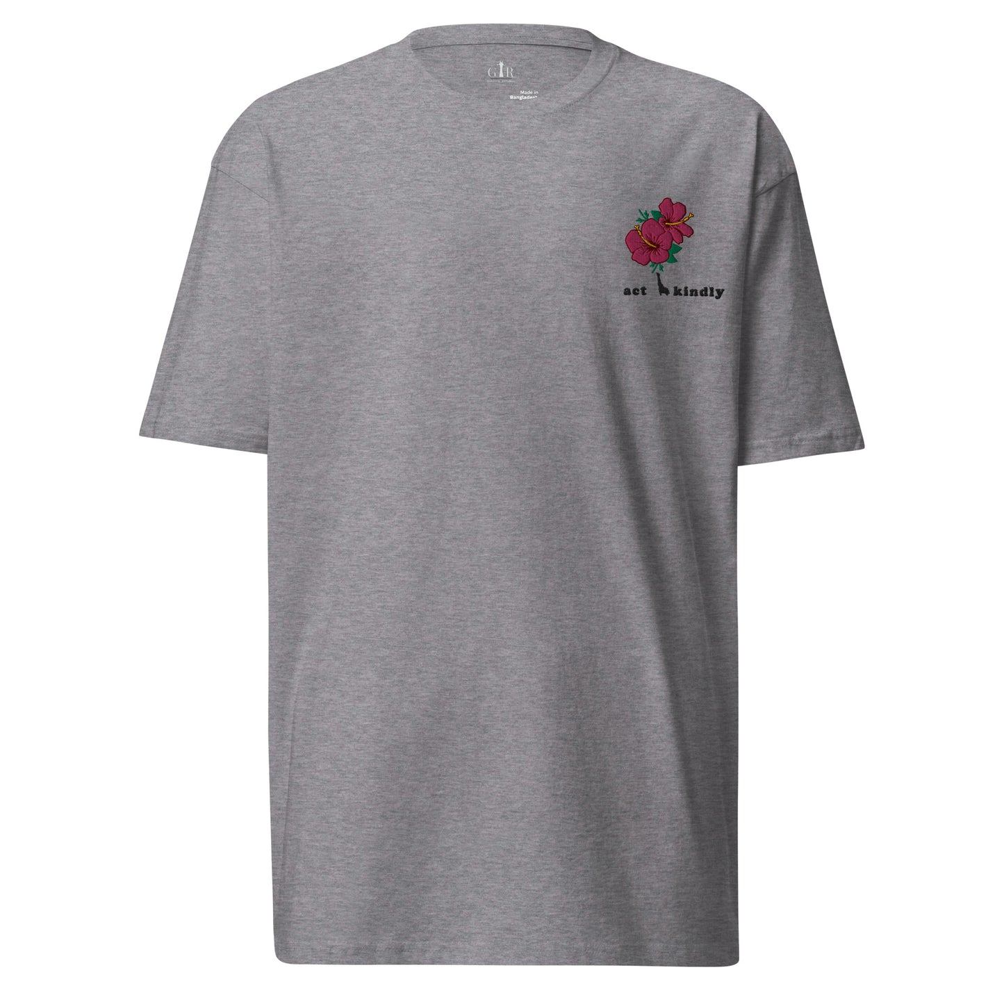 Men’s premium heavyweight tee - Act Kindly embroidery